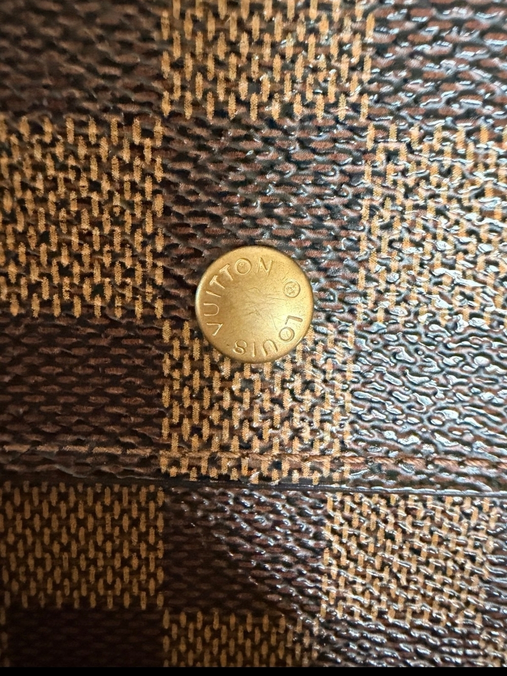 AUTHENTIC Louis Vuitton Damier Ebene Long Wallet / Clutch. FREE CHAIN INCLUDED - Picture 2 of 9